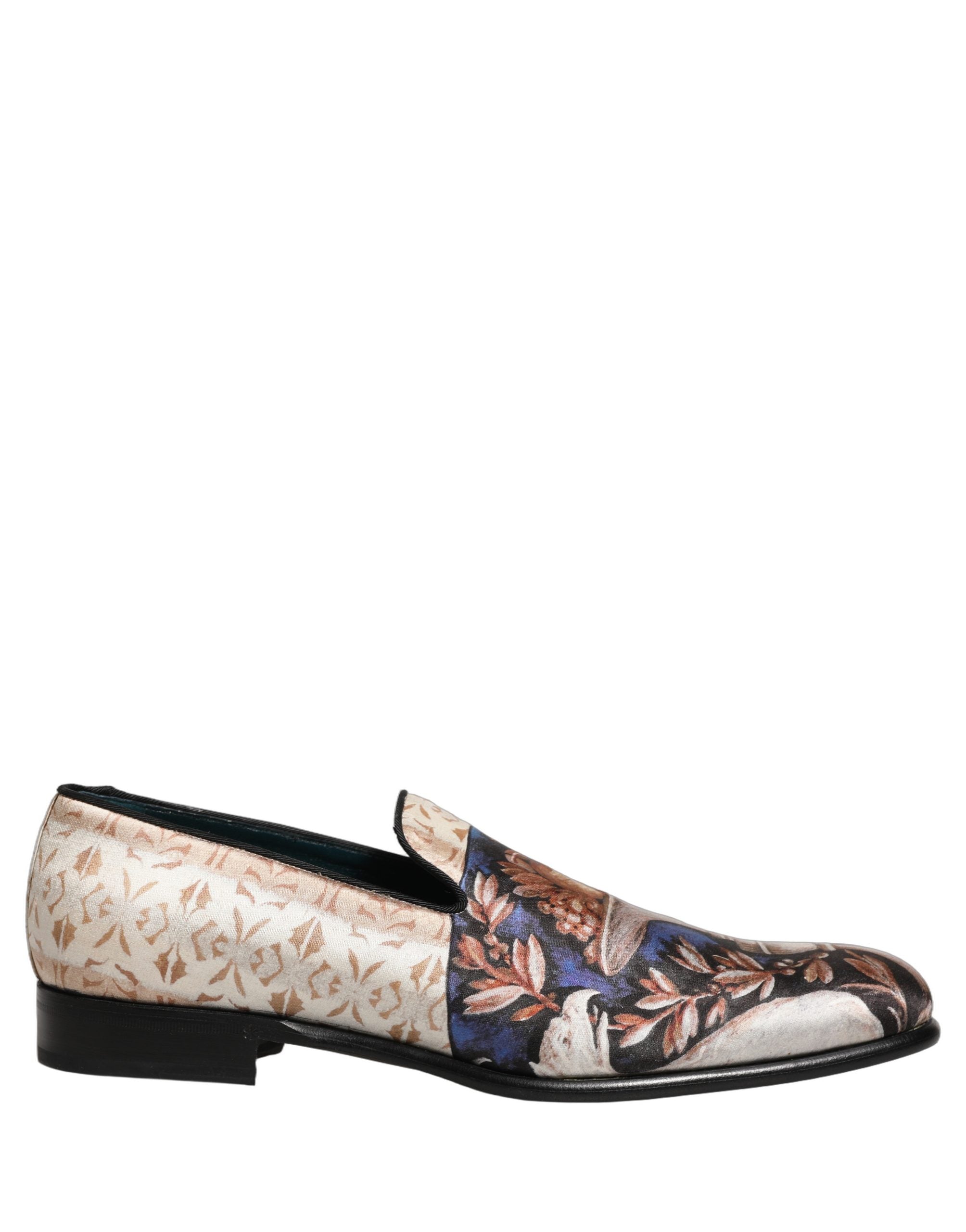 Dolce & Gabbana Samt-Slipper mit mehrfarbigem Früchteprint