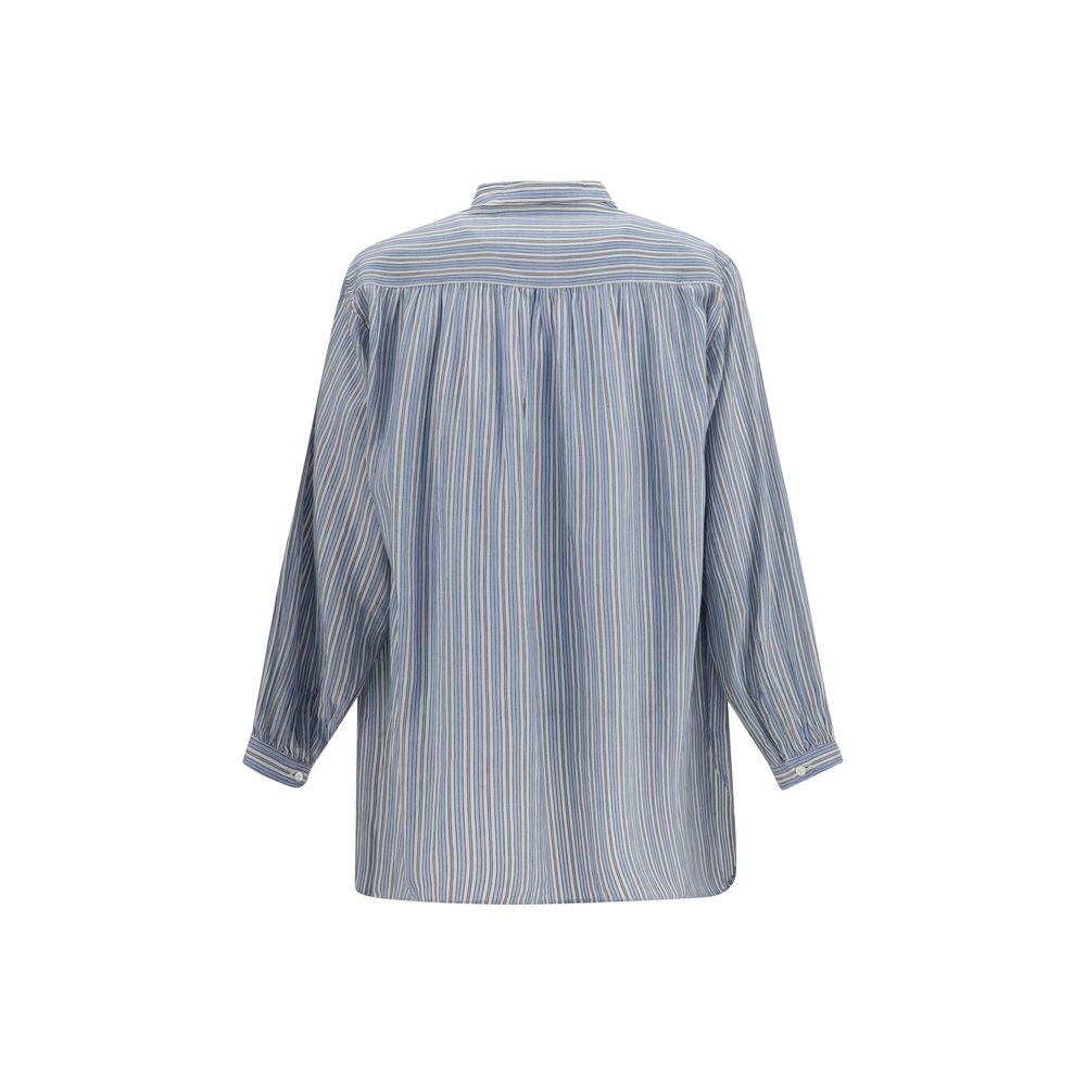 Marant Etoile Blue Cotton Pattern Shirt