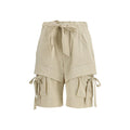 Marant Etoile Beige Viscose Cargo Shorts