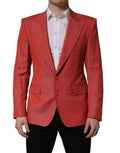 Dolce & Gabbana Rode Wollen Enkelrijige Herenblazer