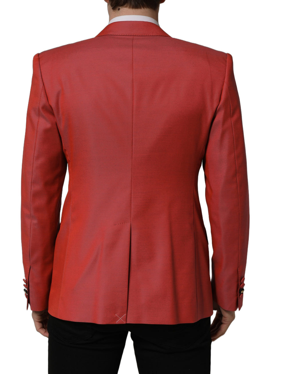 Dolce & Gabbana Rode Wollen Enkelrijige Herenblazer