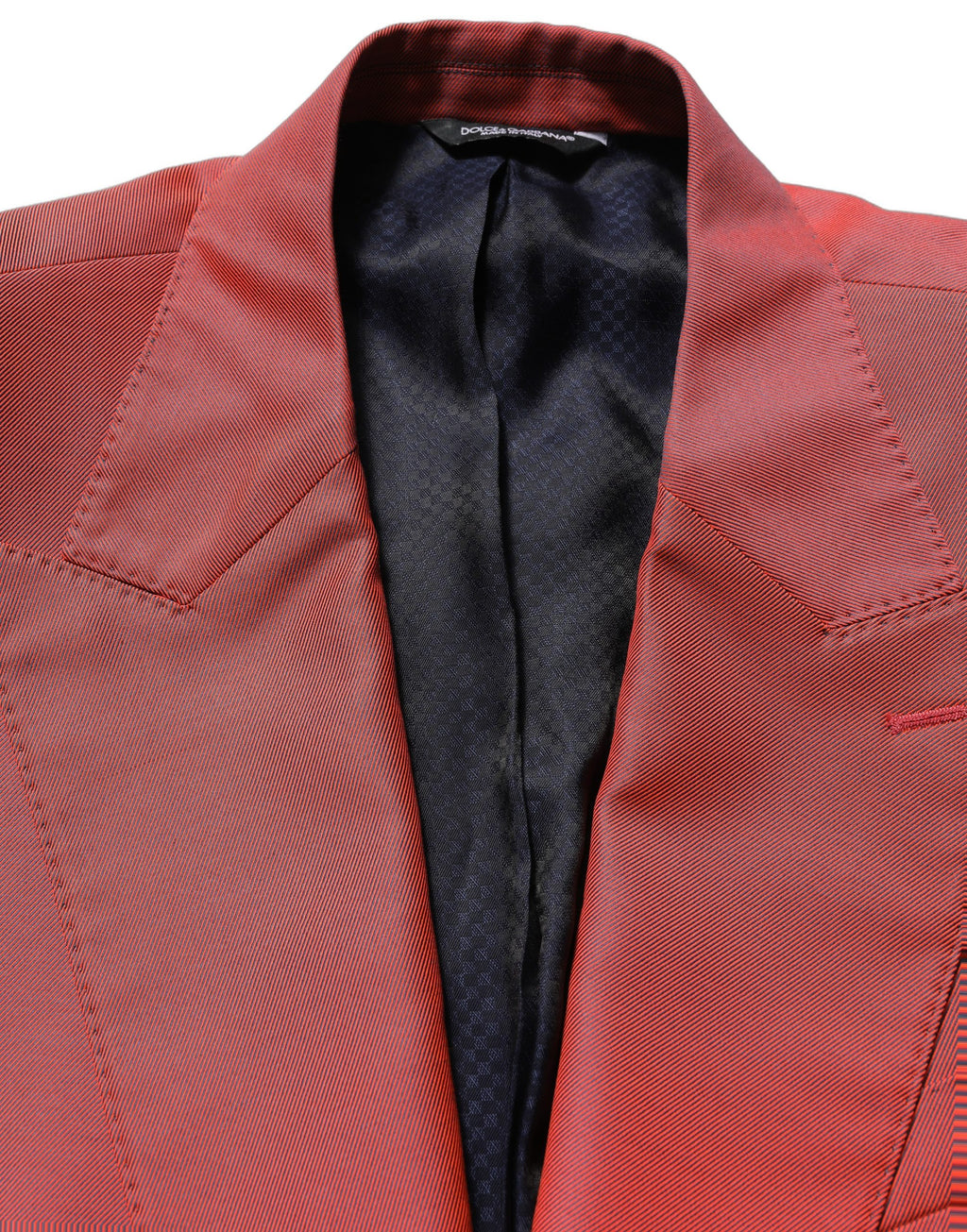 Dolce & Gabbana Rode Wollen Enkelrijige Herenblazer