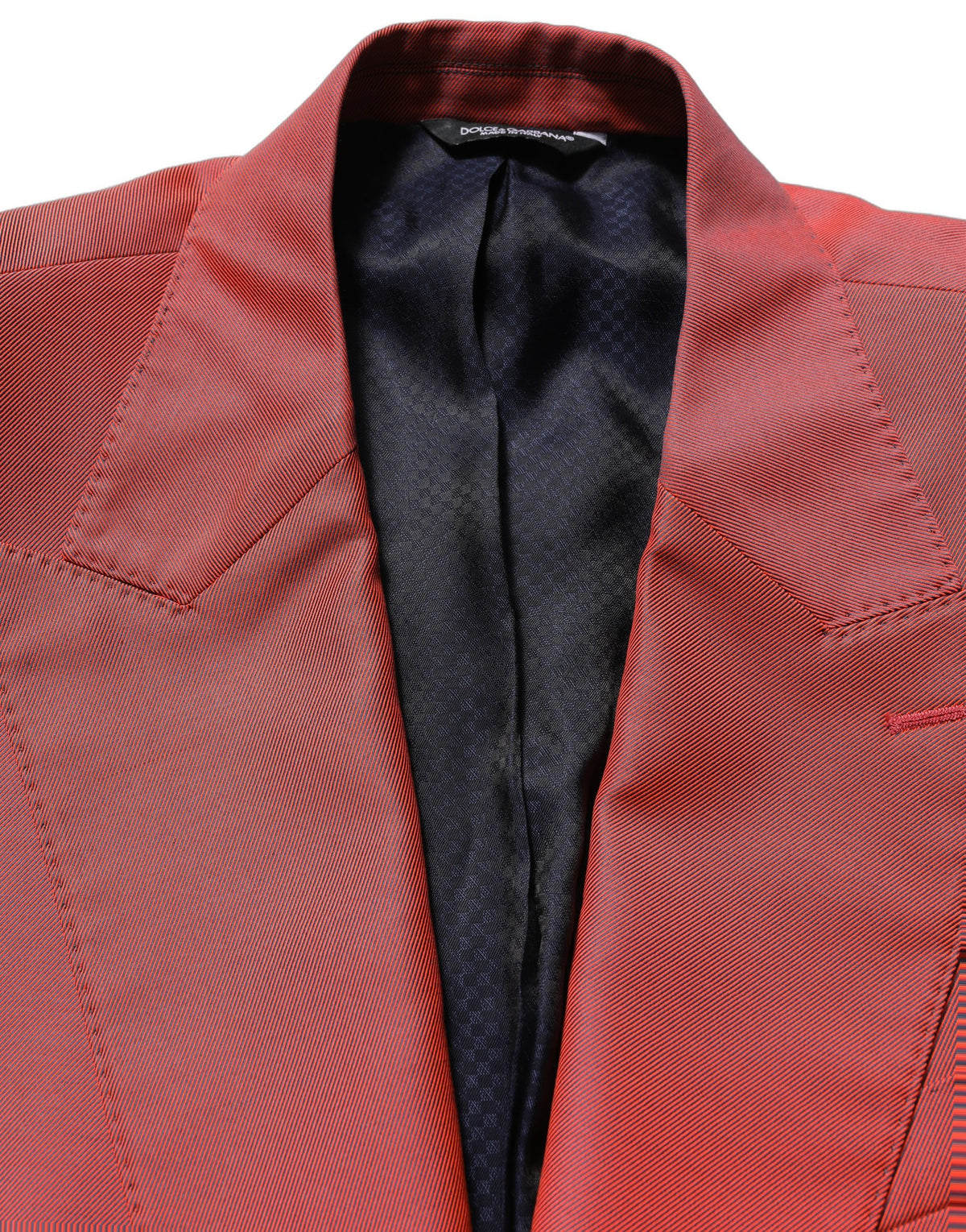 Dolce & Gabbana Rode Wollen Enkelrijige Herenblazer