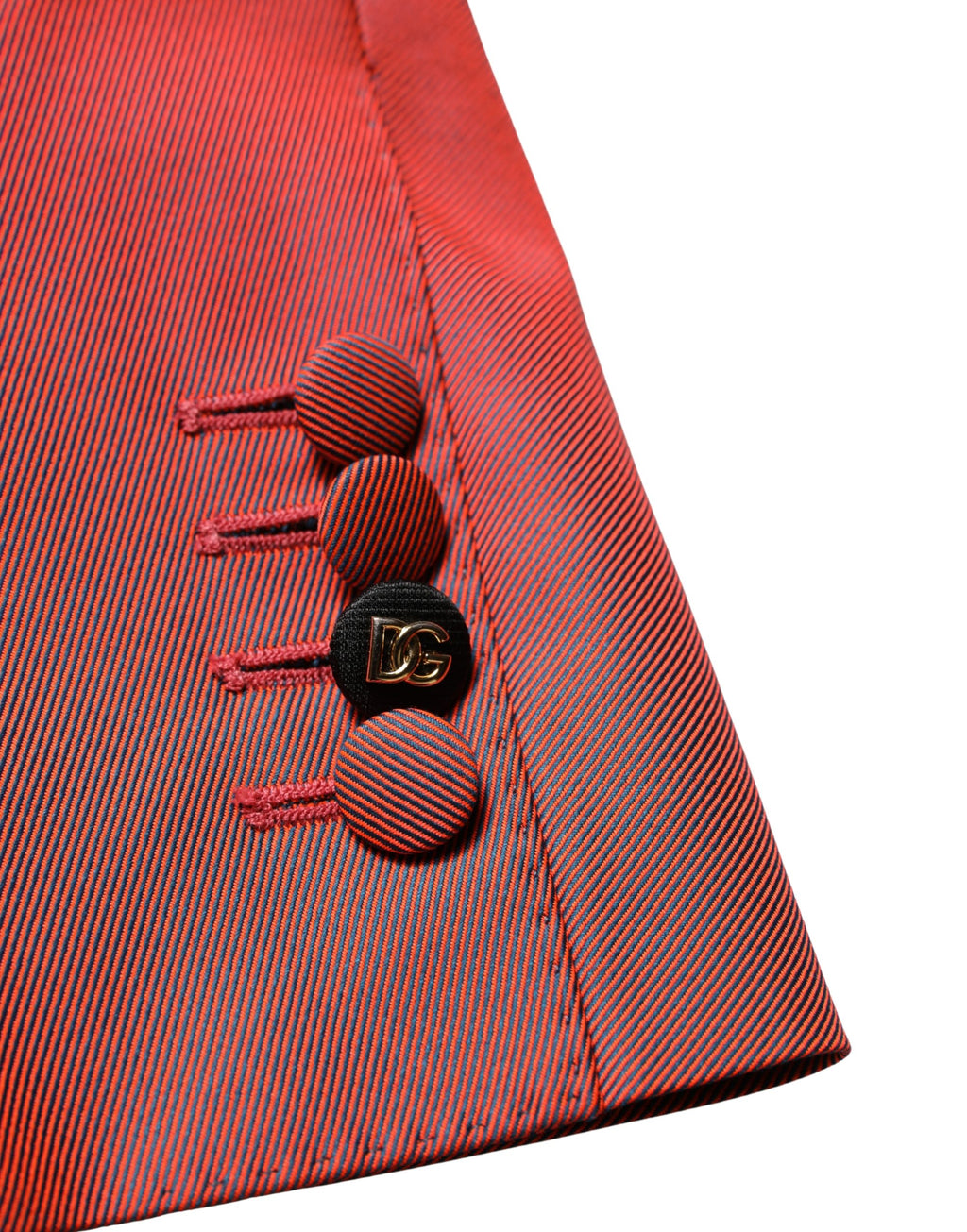 Dolce & Gabbana Rode Wollen Enkelrijige Herenblazer