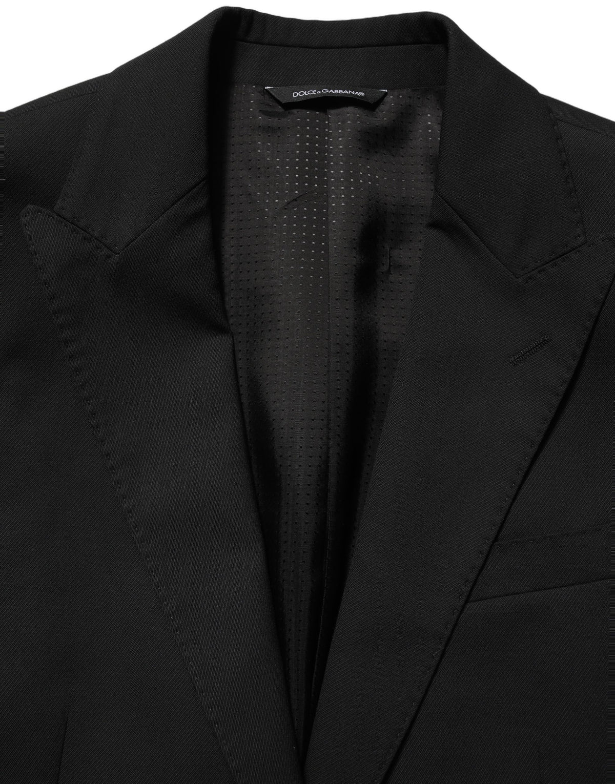 Dolce & Gabbana Schwarzer Polyester Einreihiger Blazer