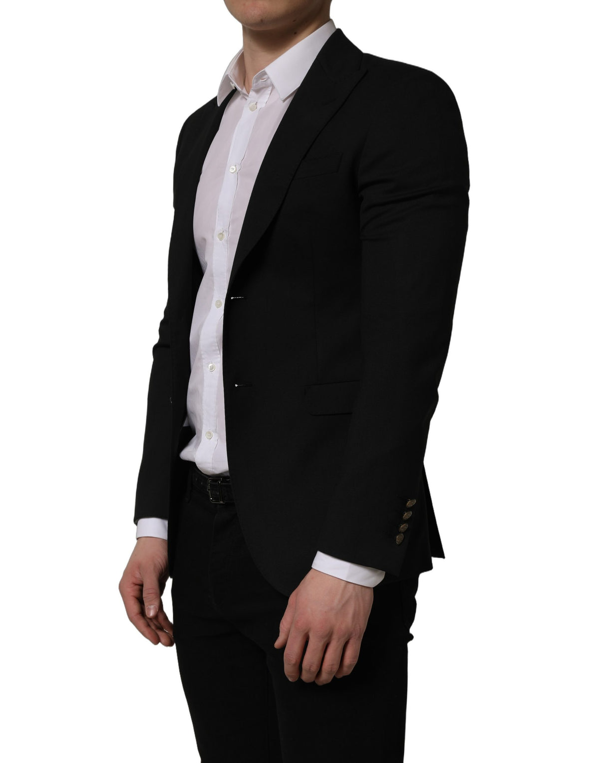 Dolce & Gabbana Schwarzer Polyester Einreihiger Blazer