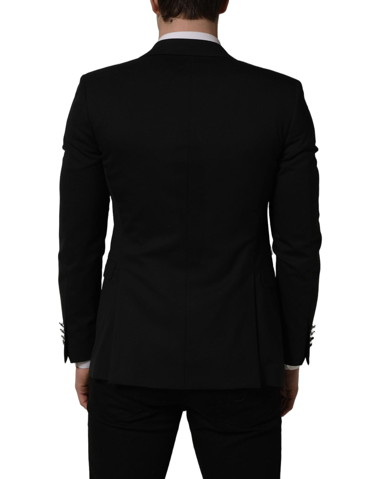 Dolce & Gabbana Schwarzer Polyester Einreihiger Blazer
