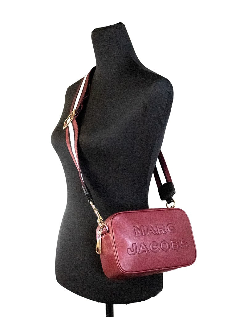 Marc Jacobs Flash Pomegranate Glattleder Prägung Kamera Umhängetasche Geldbörse