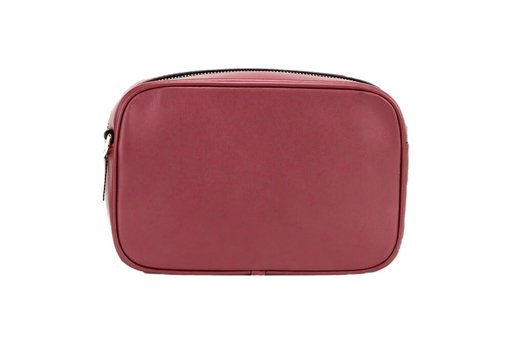 Marc Jacobs Flash Pomegranate Glattleder Prägung Kamera Umhängetasche Geldbörse