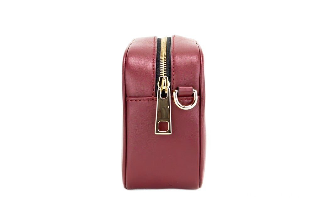 Marc Jacobs Flash Pomegranate Glattleder Prägung Kamera Umhängetasche Geldbörse