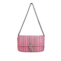 Marc Jacobs Neon Pink The Monogram Leather J Marc Mini Schultertasche Umhängetasche