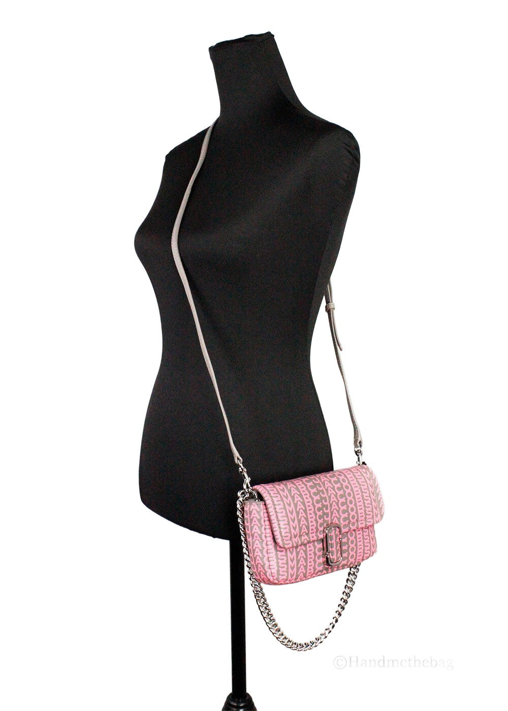 Marc Jacobs Neon Pink The Monogram Leather J Marc Mini Schultertasche Umhängetasche