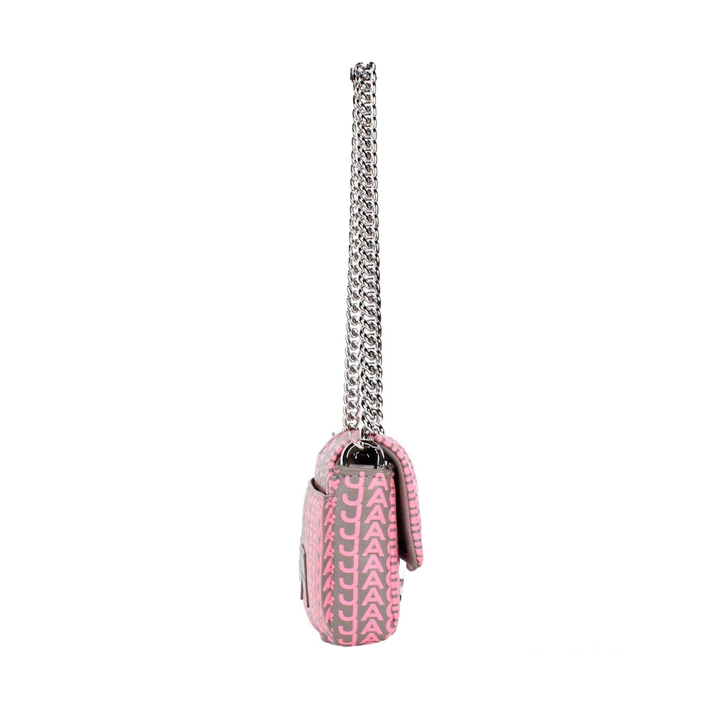 Marc Jacobs Neon Pink The Monogram Leather J Marc Mini Schultertasche Umhängetasche