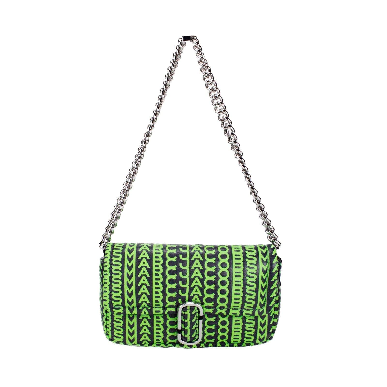 Marc Jacobs Neongrüne The Monogram Leder J Marc Mini Schultertasche Umhängetasche