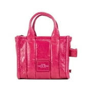 Marc Jacobs The Shiny Crinkle Micro Tote Magenta Leder Umhängetasche Handtasche