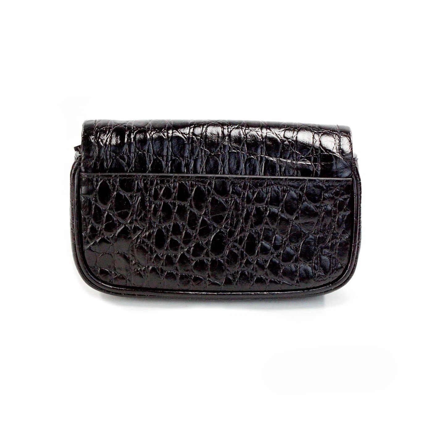 Marc Jacobs The Mini Shoulder Bag Schwarze Umhängetasche aus geprägtem Leder