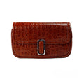 Marc Jacobs The Mini Shoulder Bag Umhängetasche aus geprägtem Leder in Spice Brown