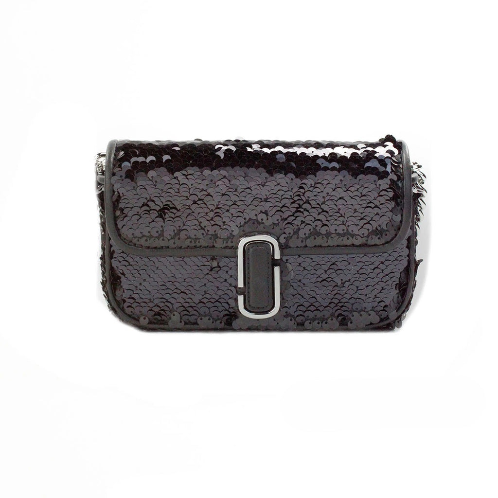 Marc Jacobs The Mini J Marc Umhängetasche Black Sequined Crossbody Bag