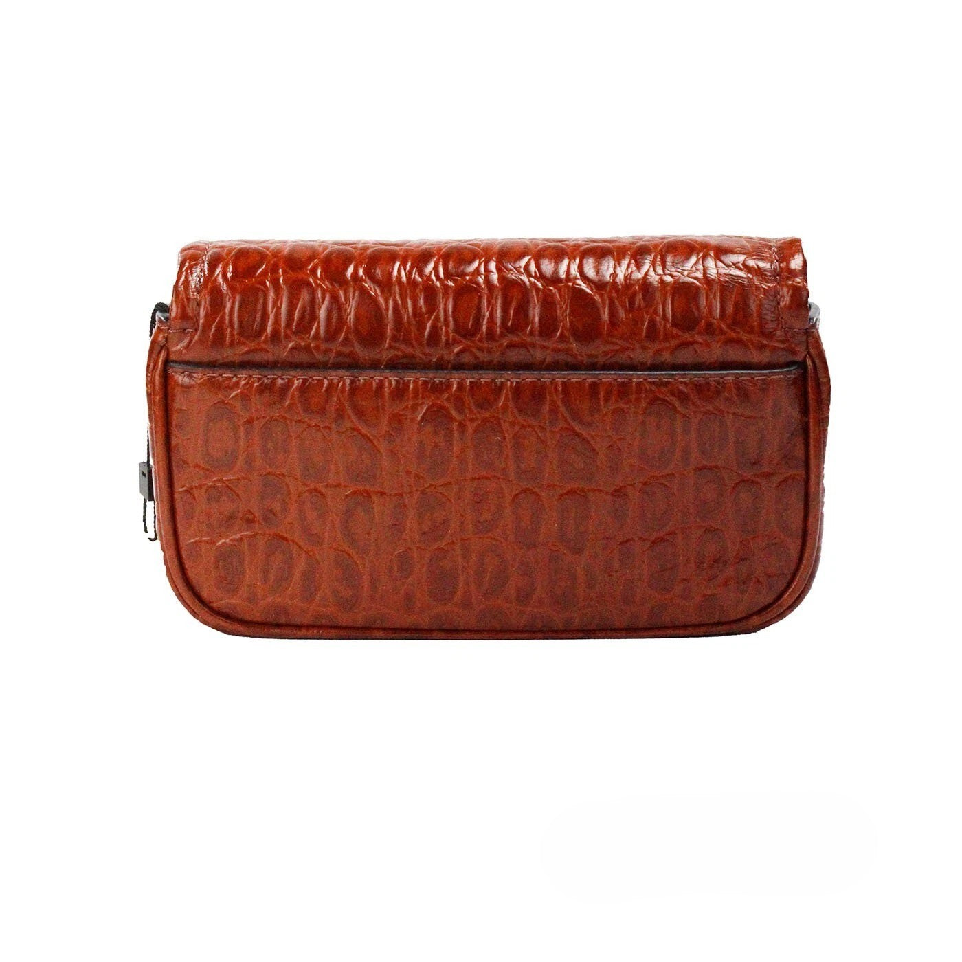 Marc Jacobs The Mini Shoulder Bag Umhängetasche aus geprägtem Leder in Spice Brown