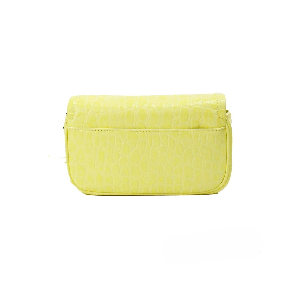 Marc Jacobs The Mini Shoulder Bag Gelb Geprägte Leder Umhängetasche