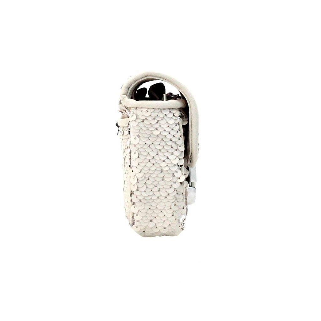 Marc Jacobs The Mini J Marc Umhängetasche Creme Pailletten Umhängetasche