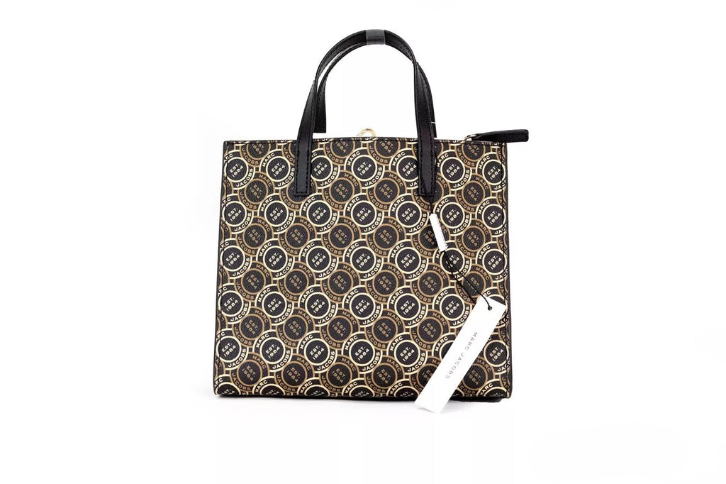 Marc Jacobs Mini Grind Signet Bedruckte Umhängetasche aus Leder