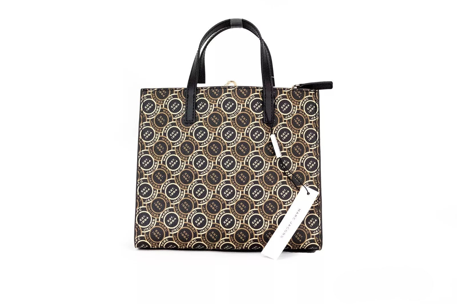 Marc Jacobs Mini Grind Signet Bedruckte Umhängetasche aus Leder