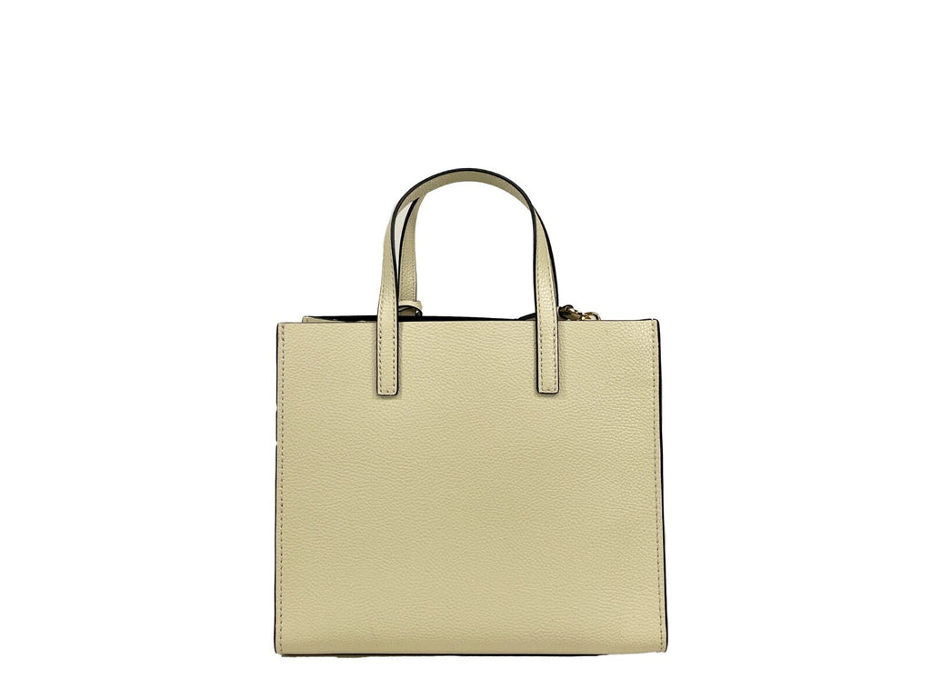 Marc Jacobs Damen Mini Tote Bag aus genarbtem Leder - Marshmallow