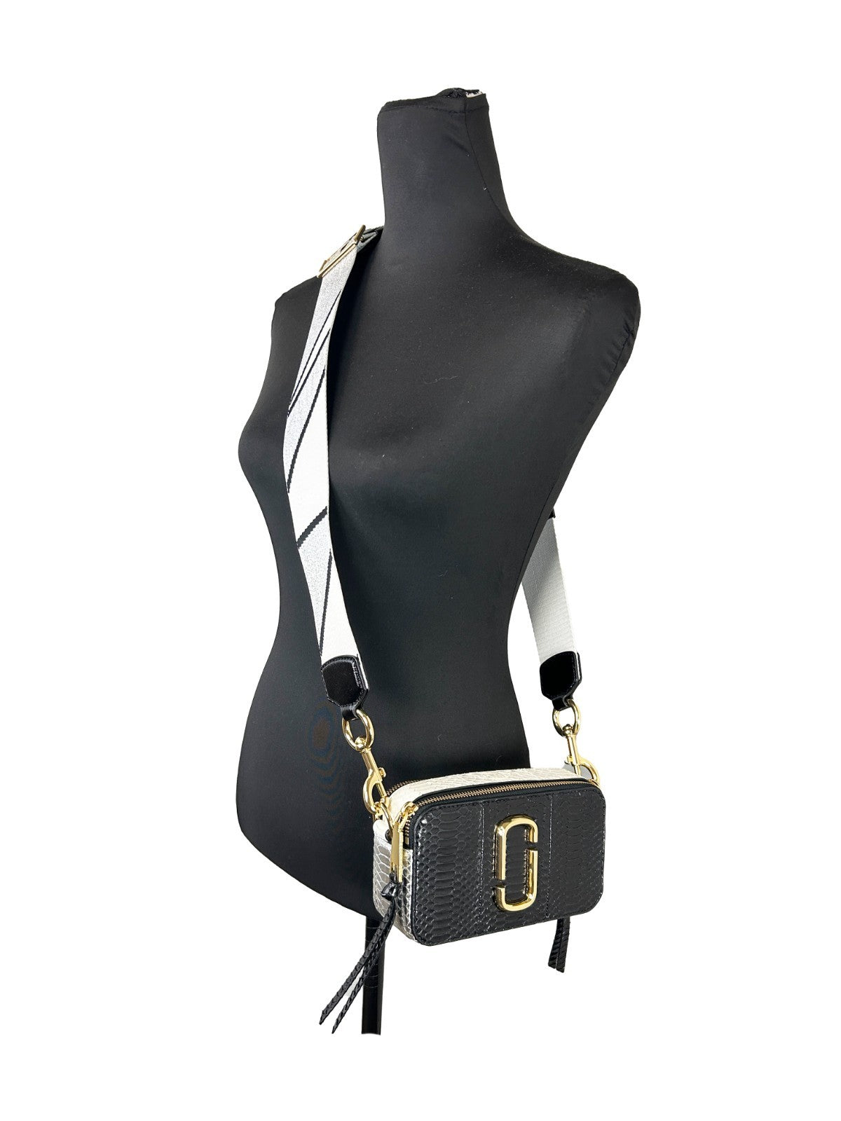 Marc Jacobs The Snapshot Umhängetasche mit Schlangenlederprägung