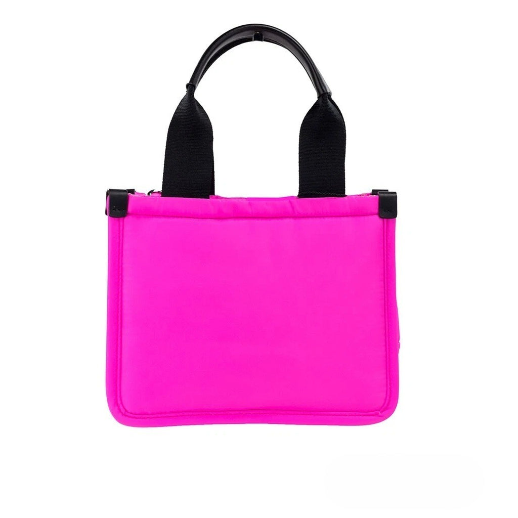 Marc Jacobs Kleine Neon-Fuchsia-Nylongewebe-Tragetasche Umwandelbare Tasche