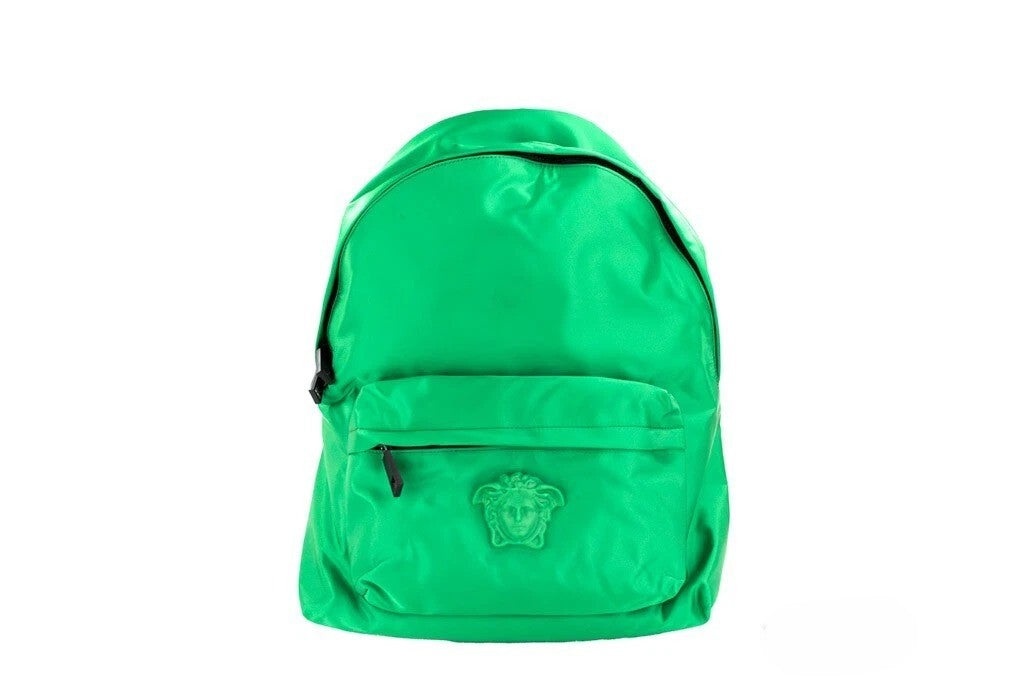Versace Großer Rucksack Medusa aus leuchtend grünem Nylon