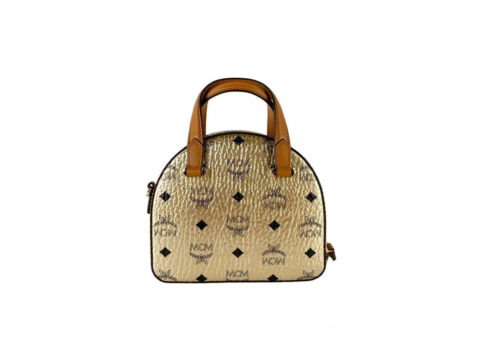 MCM Half Moon Mini Round Top Tragetasche Umhängetasche