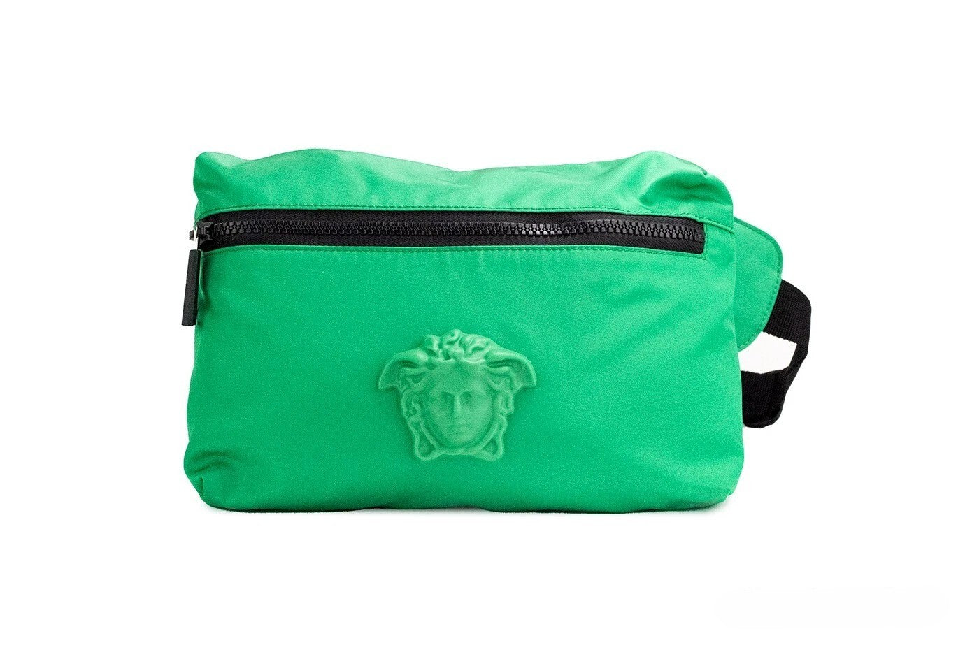 Versace Kleine Hellgrüne Nylon Matte Medusa Gürteltasche Bauchtasche