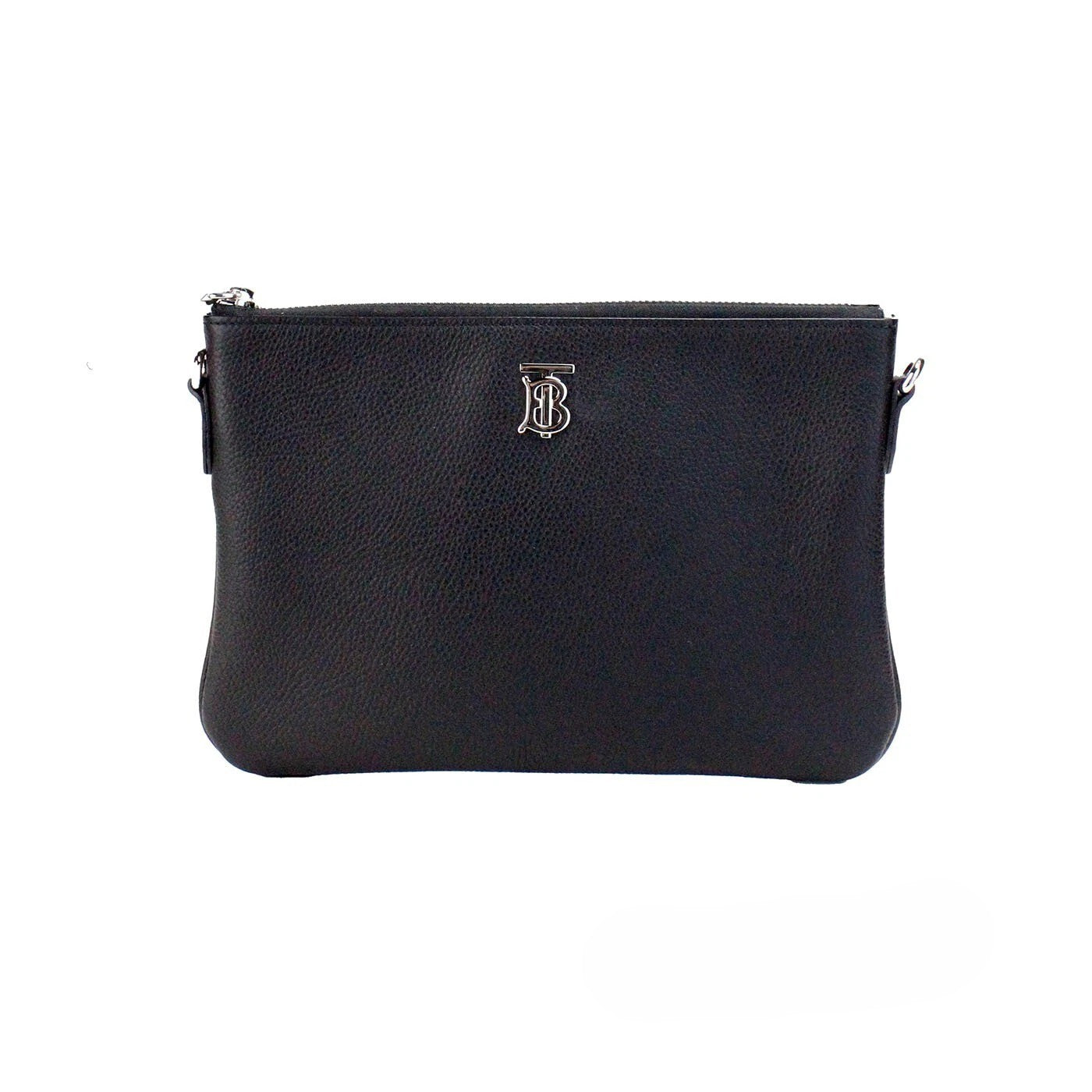 Burberry Peyton Monogram Schwarz Leder Beutel Crossbody-Tasche