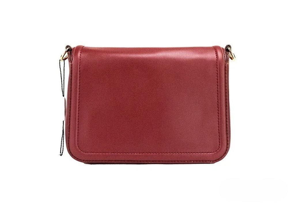 Marc Jacobs Medium Metal Signet Syrah Glattleder Überschlag Schultertasche