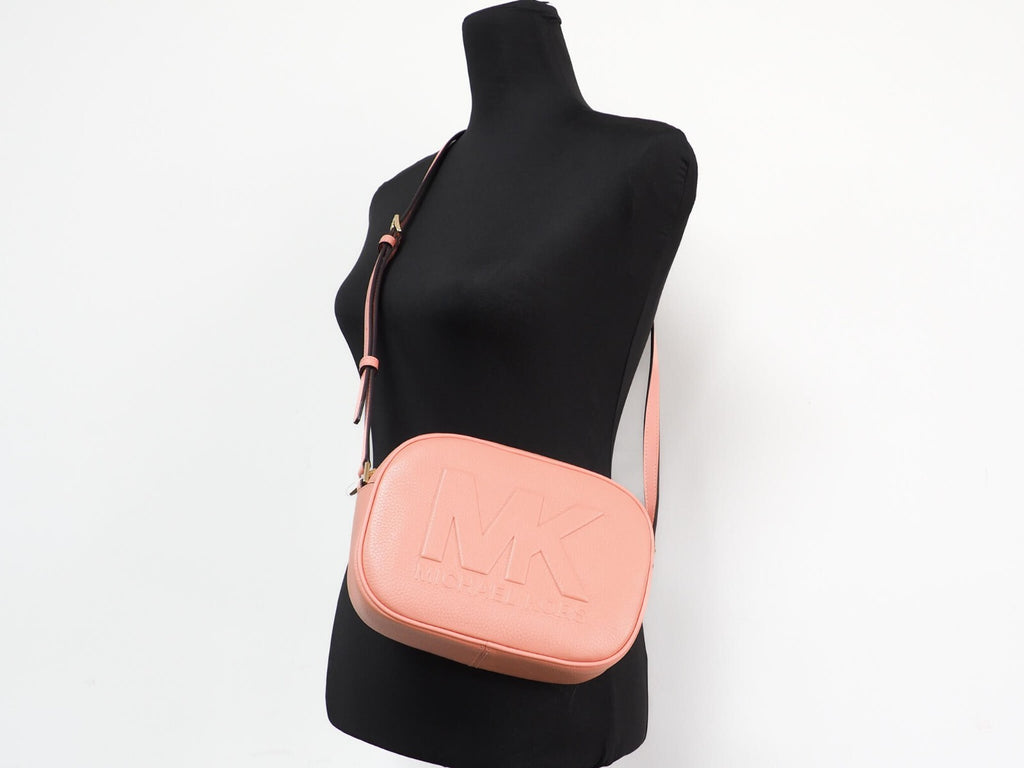 Michael Kors Jet Set Travel Medium Sherbert Leder Ovale Kameratasche zum Umhängen