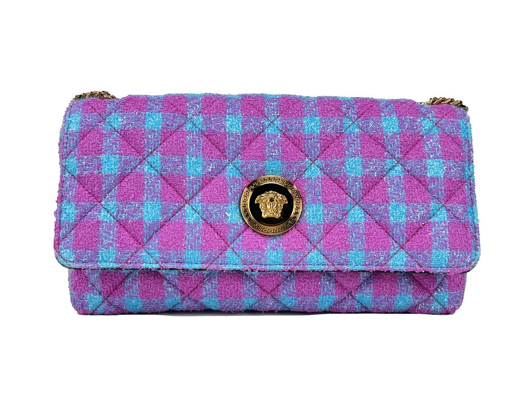 Versace Woll-Lurex mittlere Schulter-Umhängetasche