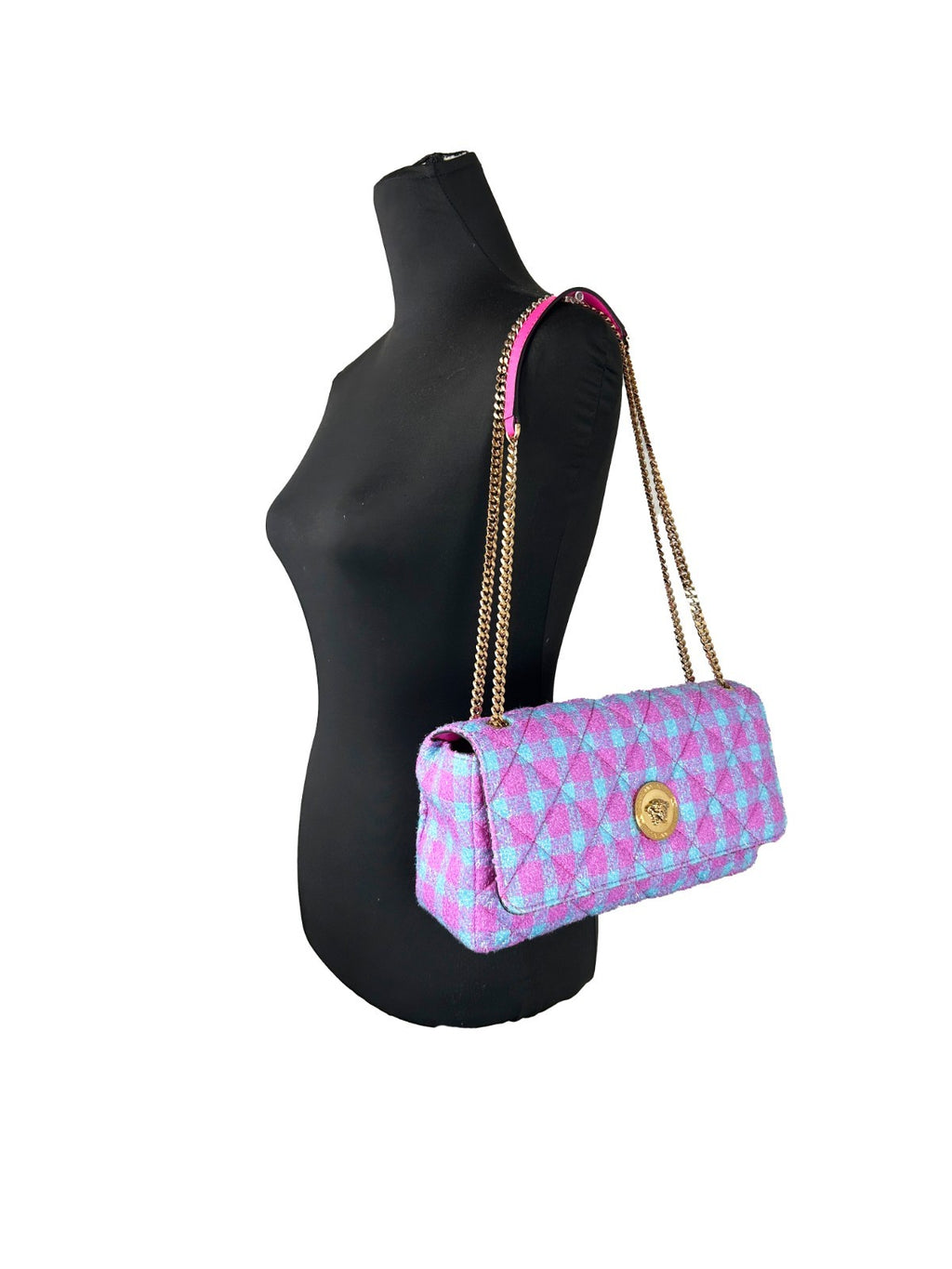 Versace Woll-Lurex mittlere Schulter-Umhängetasche
