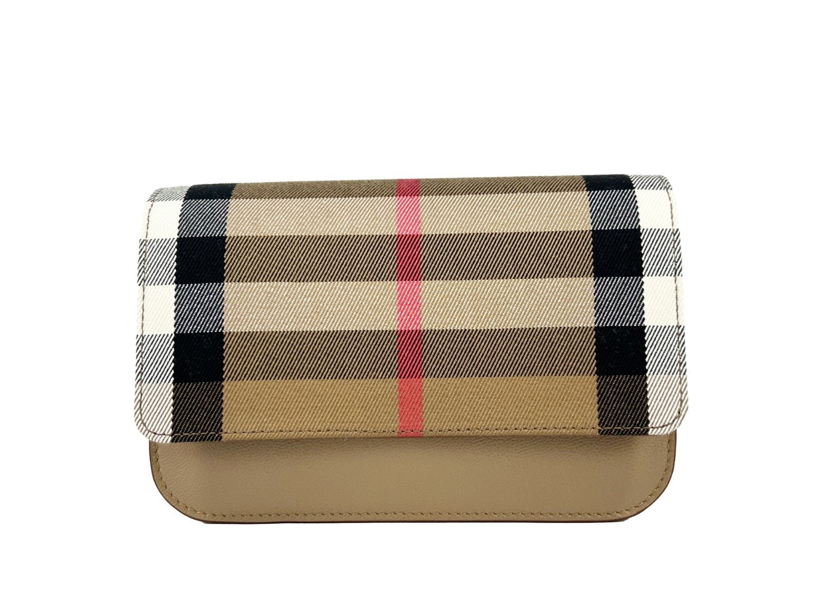 Burberry Kleine Madison Umhängetasche aus Leder mit Karomuster