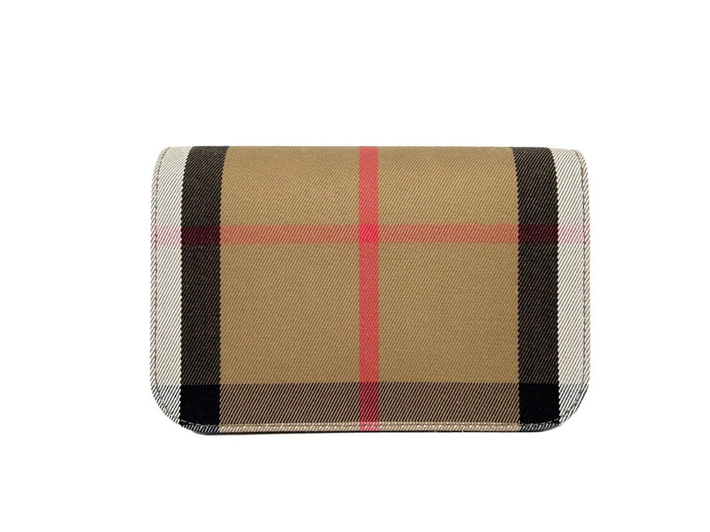Burberry Kleine Madison Umhängetasche aus Leder mit Karomuster