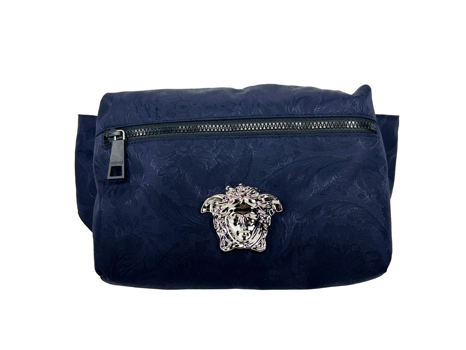 Versace Medusa Marineblaue Nylon-Gürteltasche Bauchtasche Hüfttasche