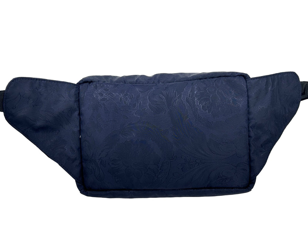Versace Medusa Marineblaue Nylon-Gürteltasche Bauchtasche Hüfttasche