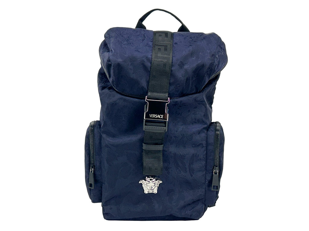 Versace Medusa Nylon-Rucksack mit Schnalle und Tunnelzug