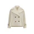 Chloé White Wool Oves Aries Coat