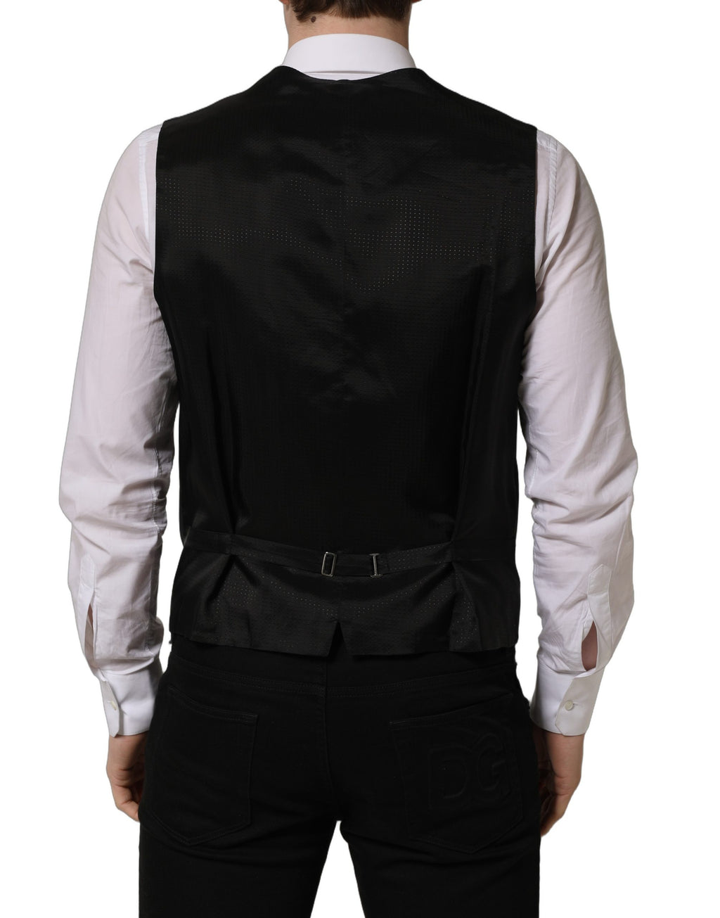 Dolce & Gabbana Zwart Enkele Rij Knoop Heren Gilet