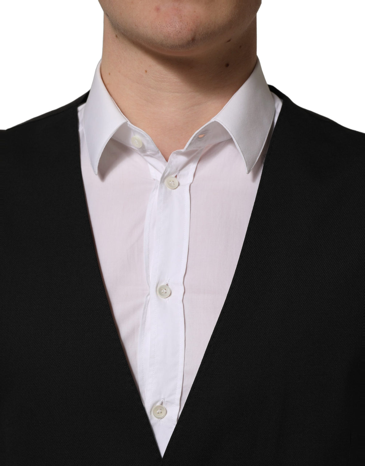 Dolce & Gabbana Schwarze einreihige Weste für Herren