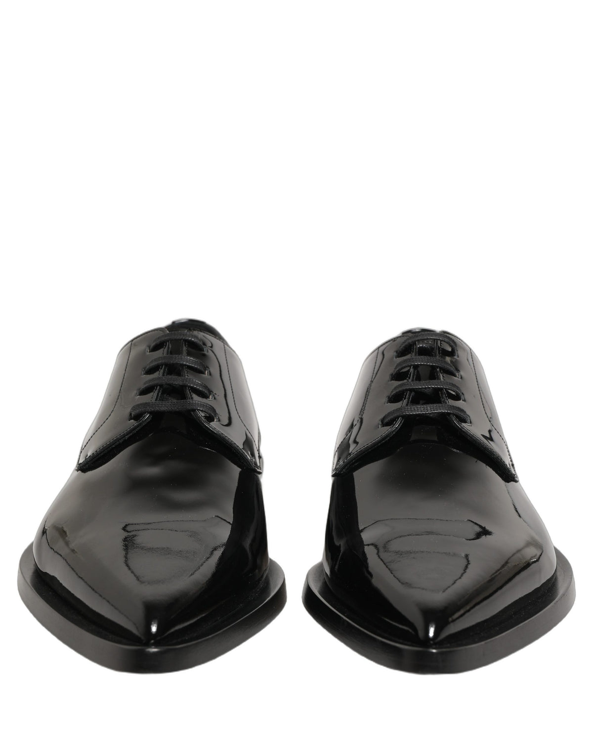 Dolce & Gabbana Schwarze Herren Derby Schnürschuhe aus Leder