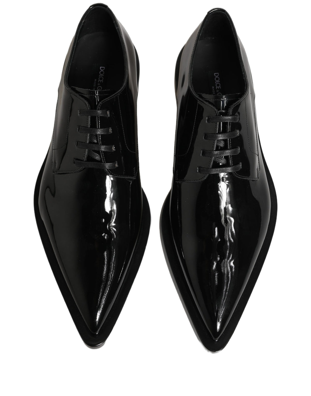 Dolce & Gabbana Schwarze Herren Derby Schnürschuhe aus Leder