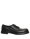 Dolce & Gabbana Schwarze Leder Schnür-Derby Herrenschuhe