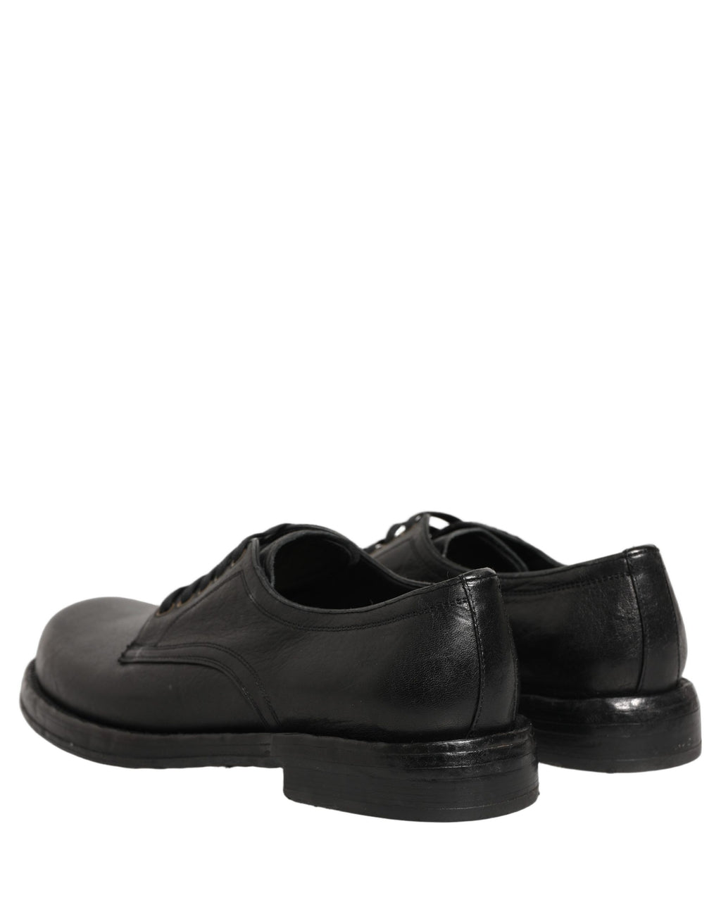 Dolce & Gabbana Schwarze Leder Schnür-Derby Herrenschuhe